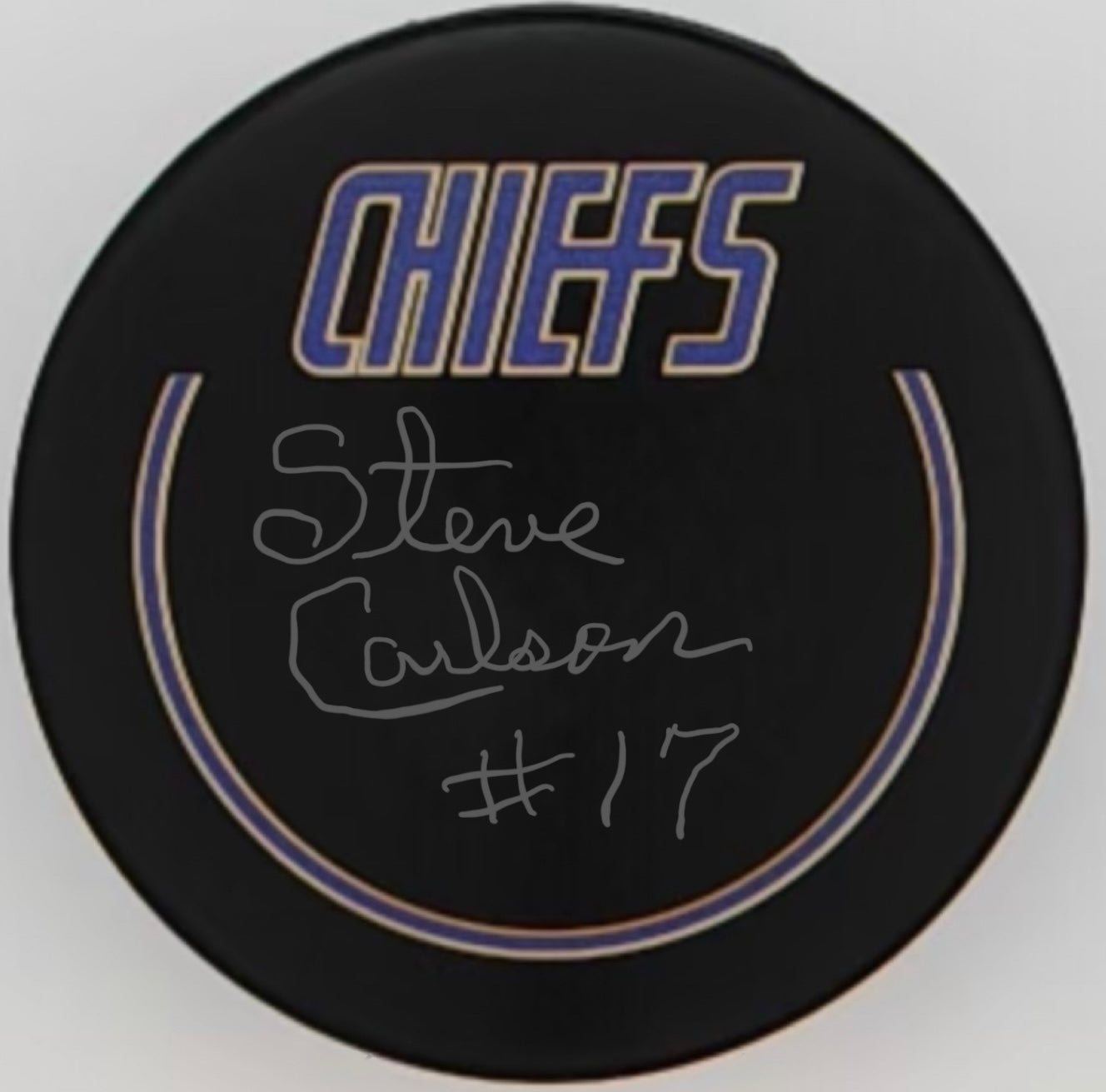 Autographed CHIEFS HOCKEY PUCK