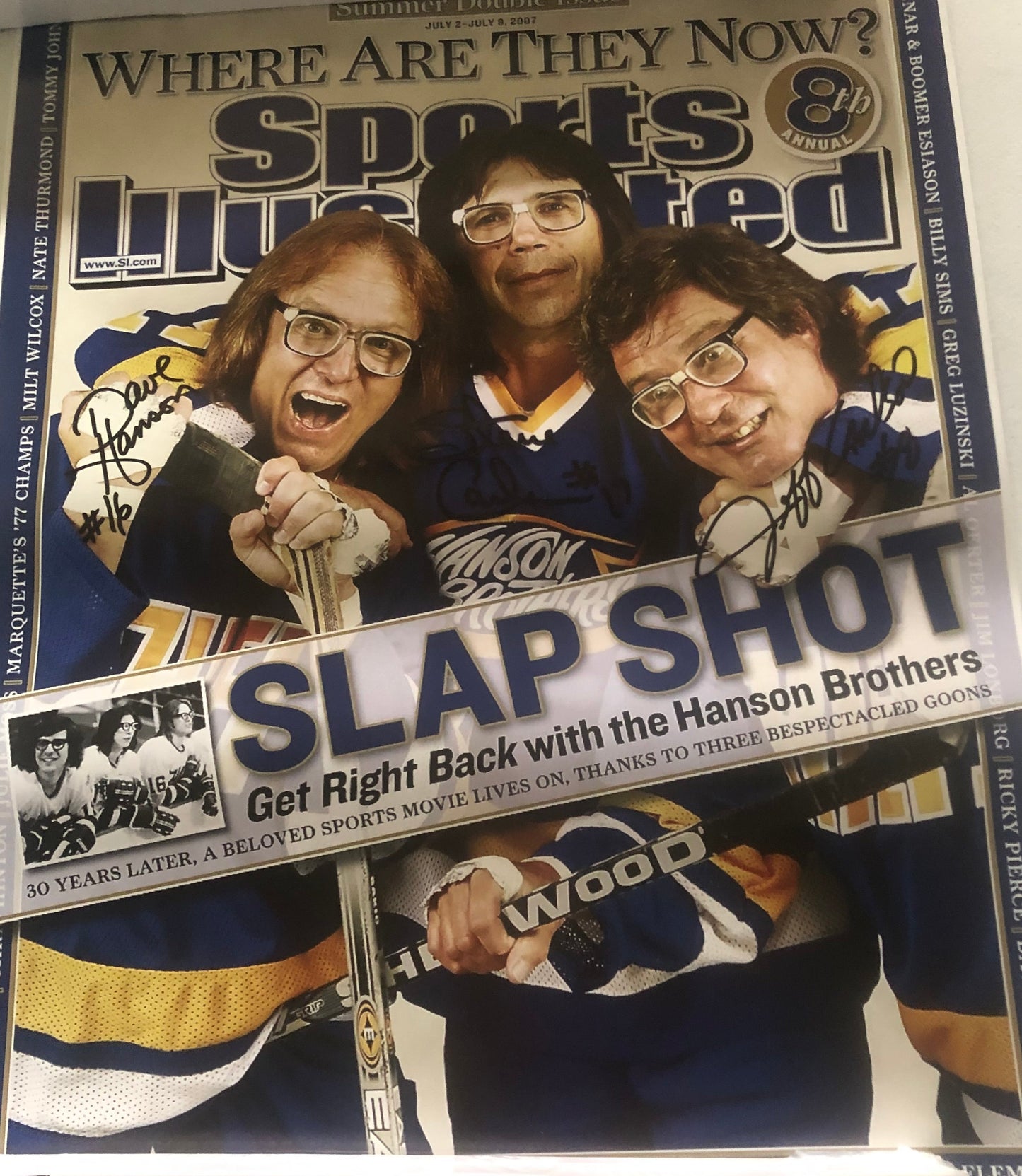 SI Cover-Triple Signed Autographed Poster