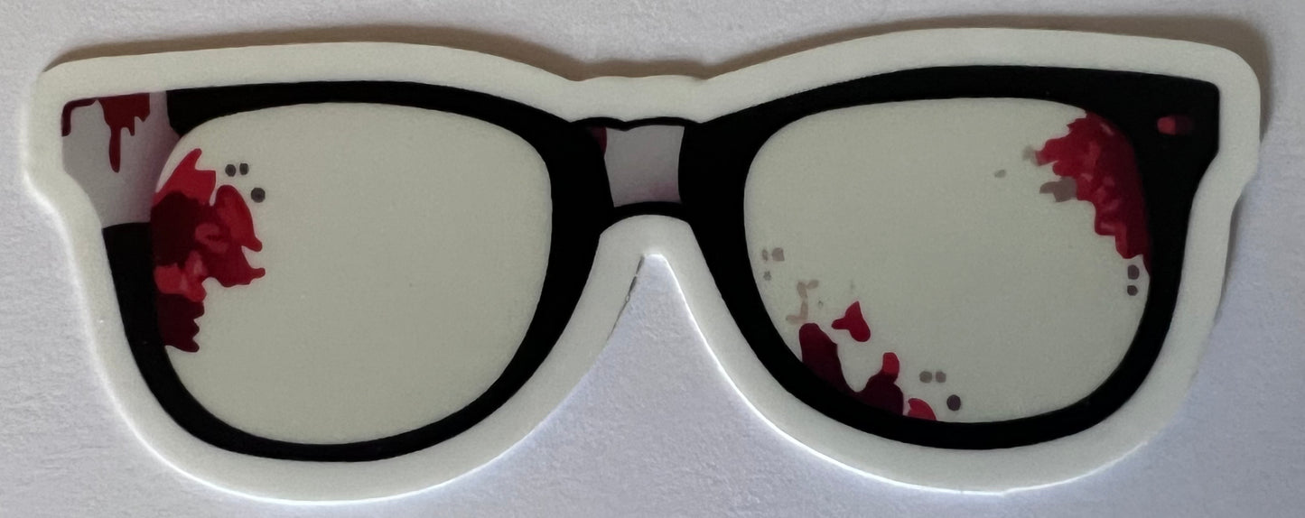 Glasses Die Cut Sticker