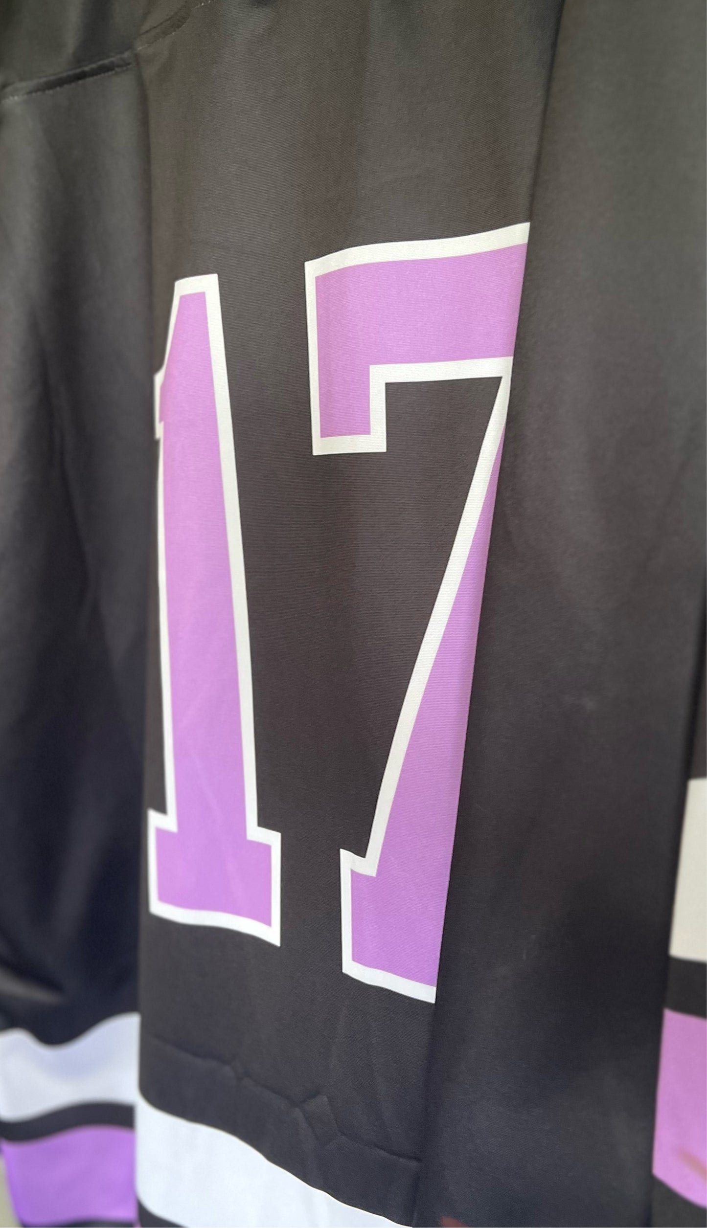 CHIEFS- Black Cancer Awareness Autographed Jersey by Steve Carlson