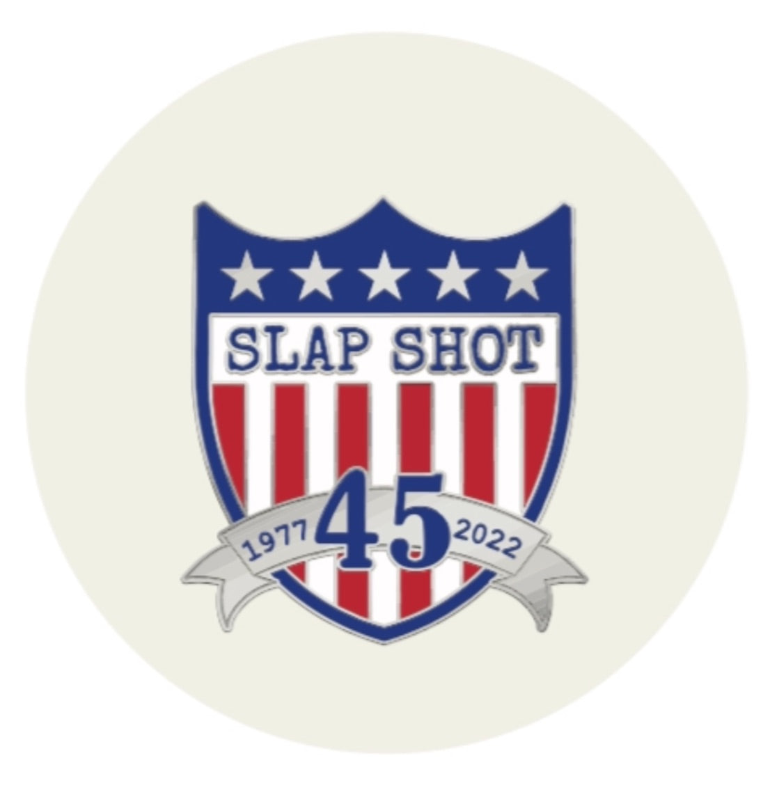 Autographed Slap Shot 45th Anniversary Puck