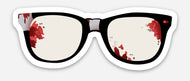 Glasses Die Cut Sticker