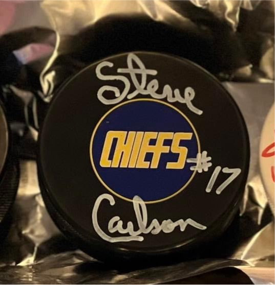 CHIEFS- Black Cancer Awareness Autographed Jersey by Steve Carlson